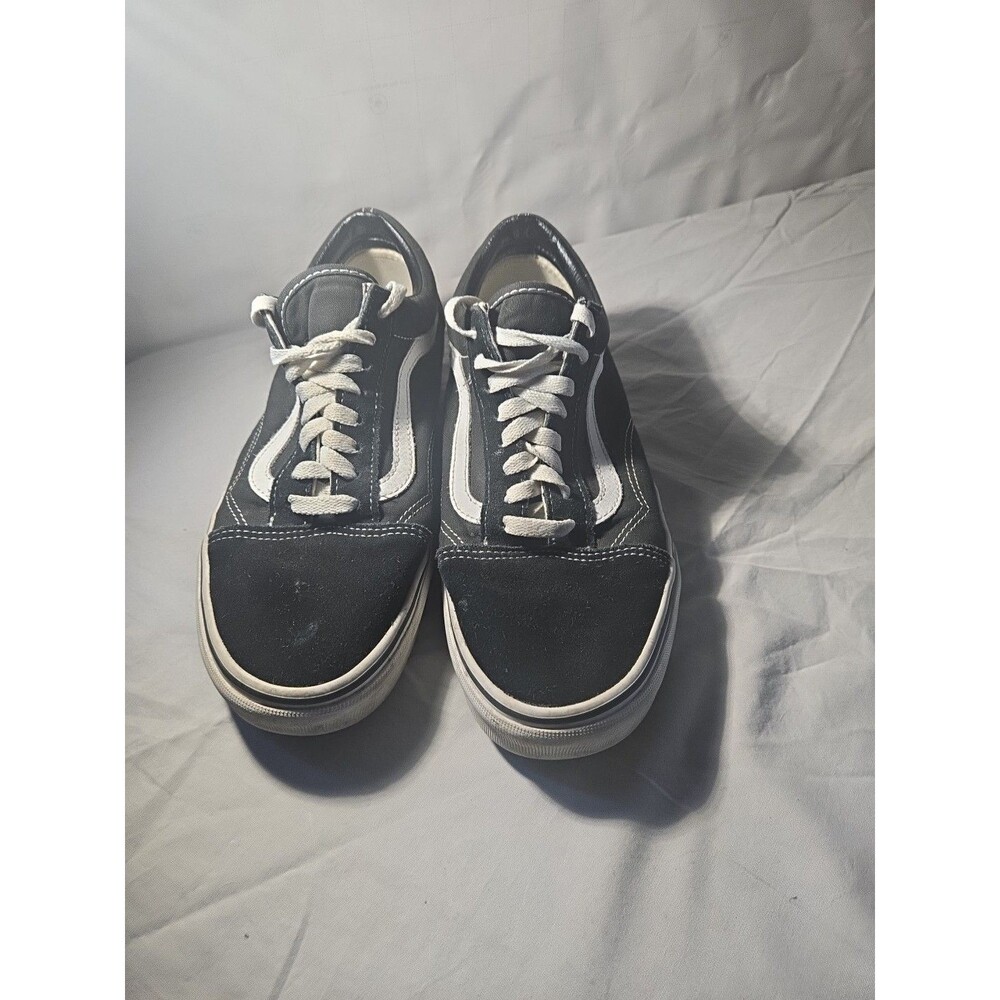 VANS Old Skool Unisex Black and White Low Top Skateboard Shoes M9.5 W11